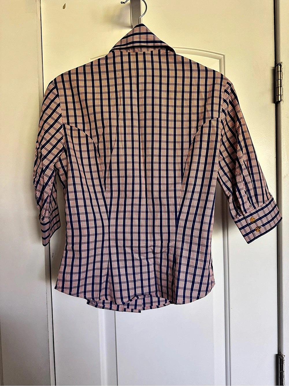 Vintage Vivienne Westwood Plaid Cotton Button Down Size S - Picture 2 of 6